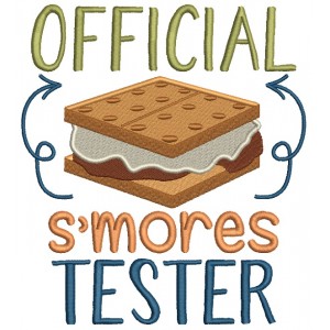 Official Smores Tester Filled Machine Embroidery Design Digitized Pattern